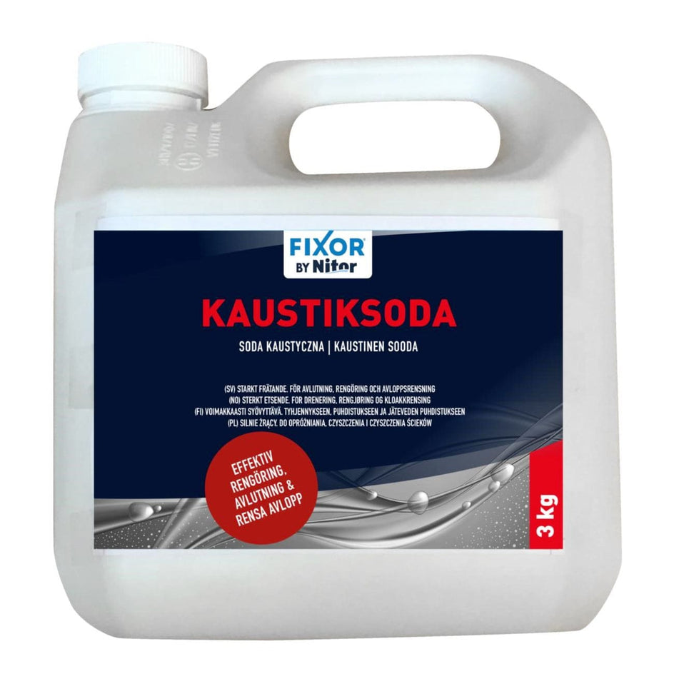 Nitor Kaustisk Soda 3kg - for innendørsbruk Nitor Avløpsåpner GRO-292636