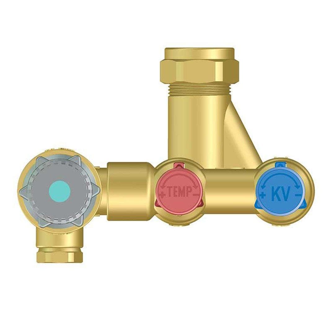 OSO Hotwater Kombiventil for Undermontasje - Ut2-15/sv2, 9 Bar, AnslutningØ15 mm Reservedel varmtvannsbereder