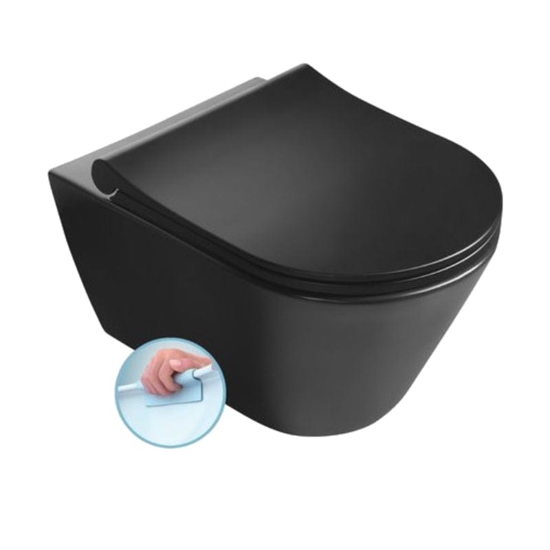 Sanipro Aquaform Rimless Vegghengt Toalett - inkl. soft-close sete Sanipro Vegghengt toalett