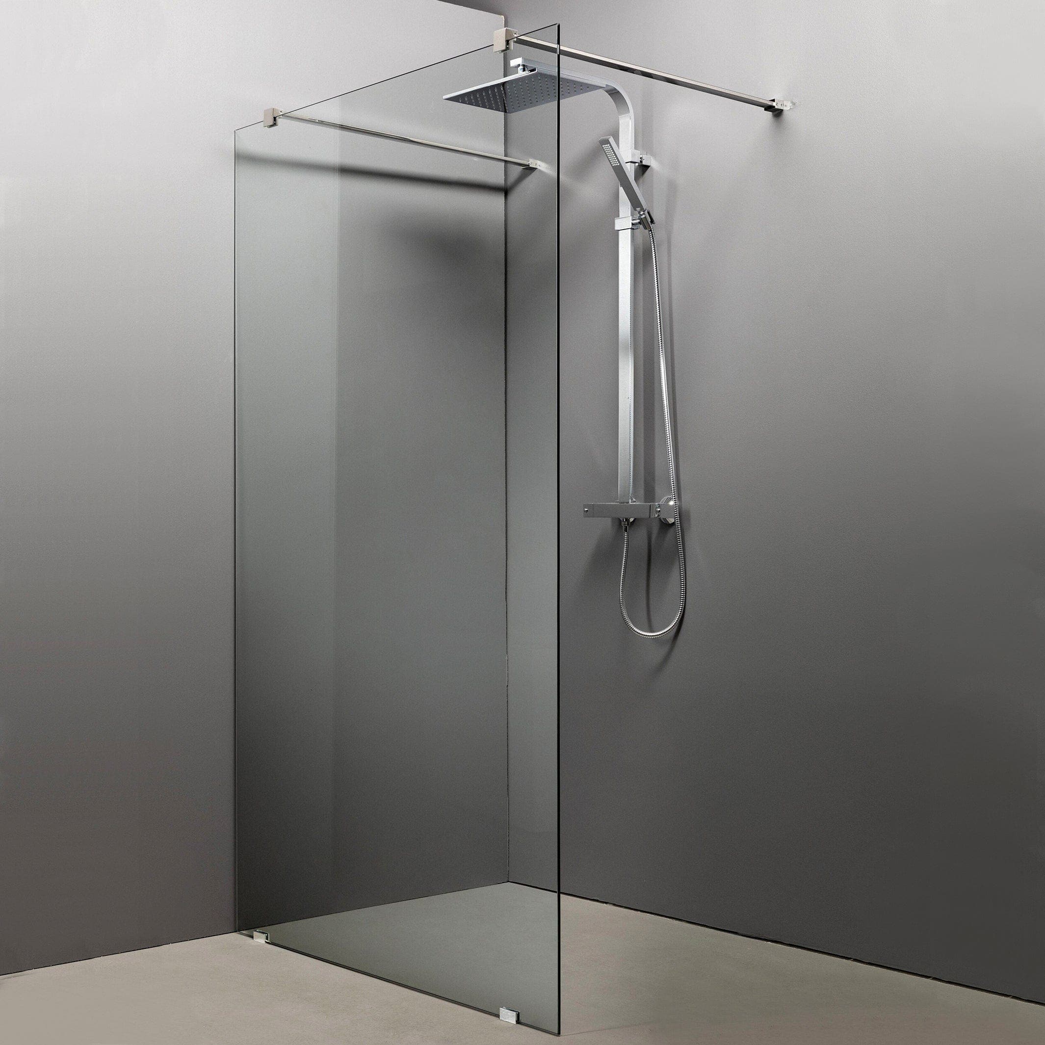 Sanipro ART Dusjvegg Krom / 140cm / Klart glass Sanipro Dusjvegg SA-10008