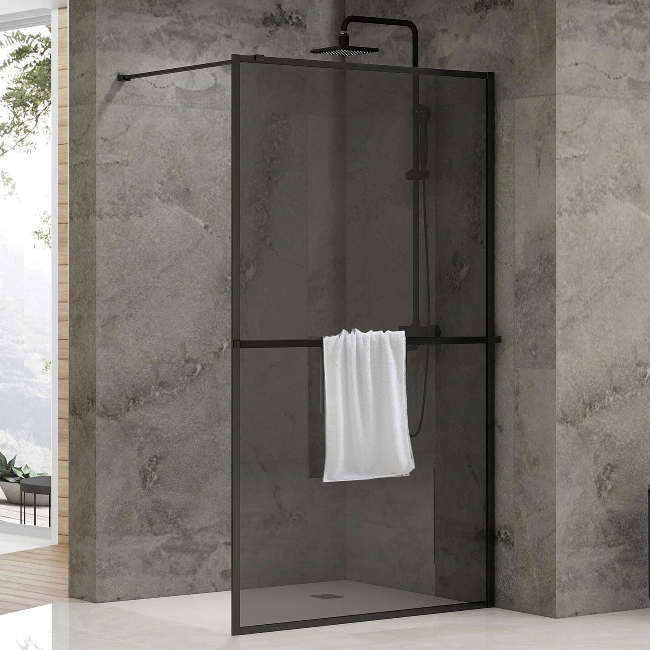 Sanipro Black Collection Dusjvegg - Urban/Frame Svart matt / 90cm / Urban Sanipro Dusjvegg SA-10148