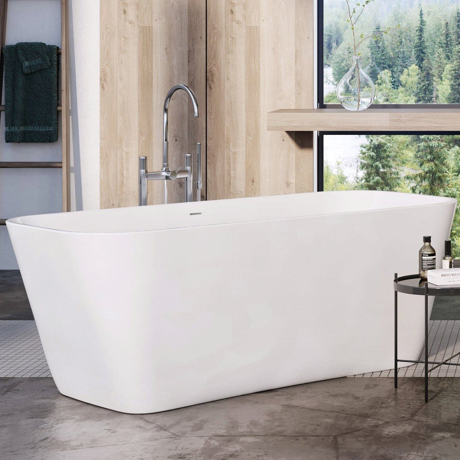Sanipro Camaro Frittstående Badekar 169 - Solid Surface Hvit matt / 169cm Sanipro Frittstående badekar SA-10005