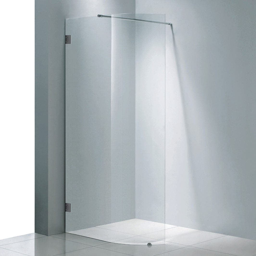 Sanipro Dusjvegg Carmen - skjermvegg for hjørne Krom / 90cm / Buet Sanipro Dusjvegg SA-2012