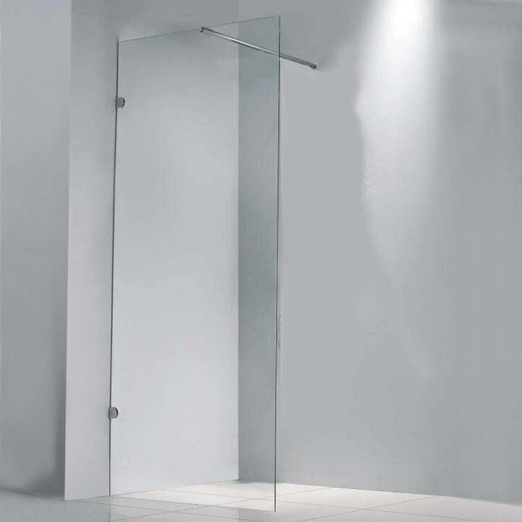 Sanipro Dusjvegg Carmen - skjermvegg for hjørne Krom / 90cm / Rett Sanipro Dusjvegg SA-2013