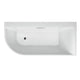 Sanipro MALTA Hjørnebadekar 170 - høyre/venstre Hvit / 170cm / Høyre Sanipro Hjørnebadekar SA-10143