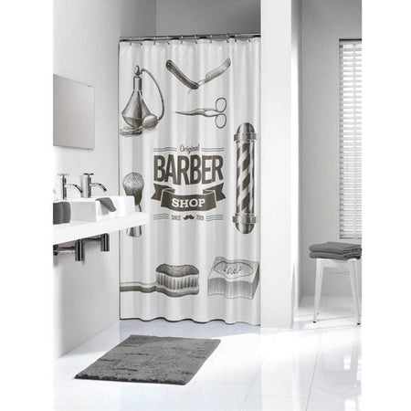 Sealskin Barber Dusjforheng svart dekor