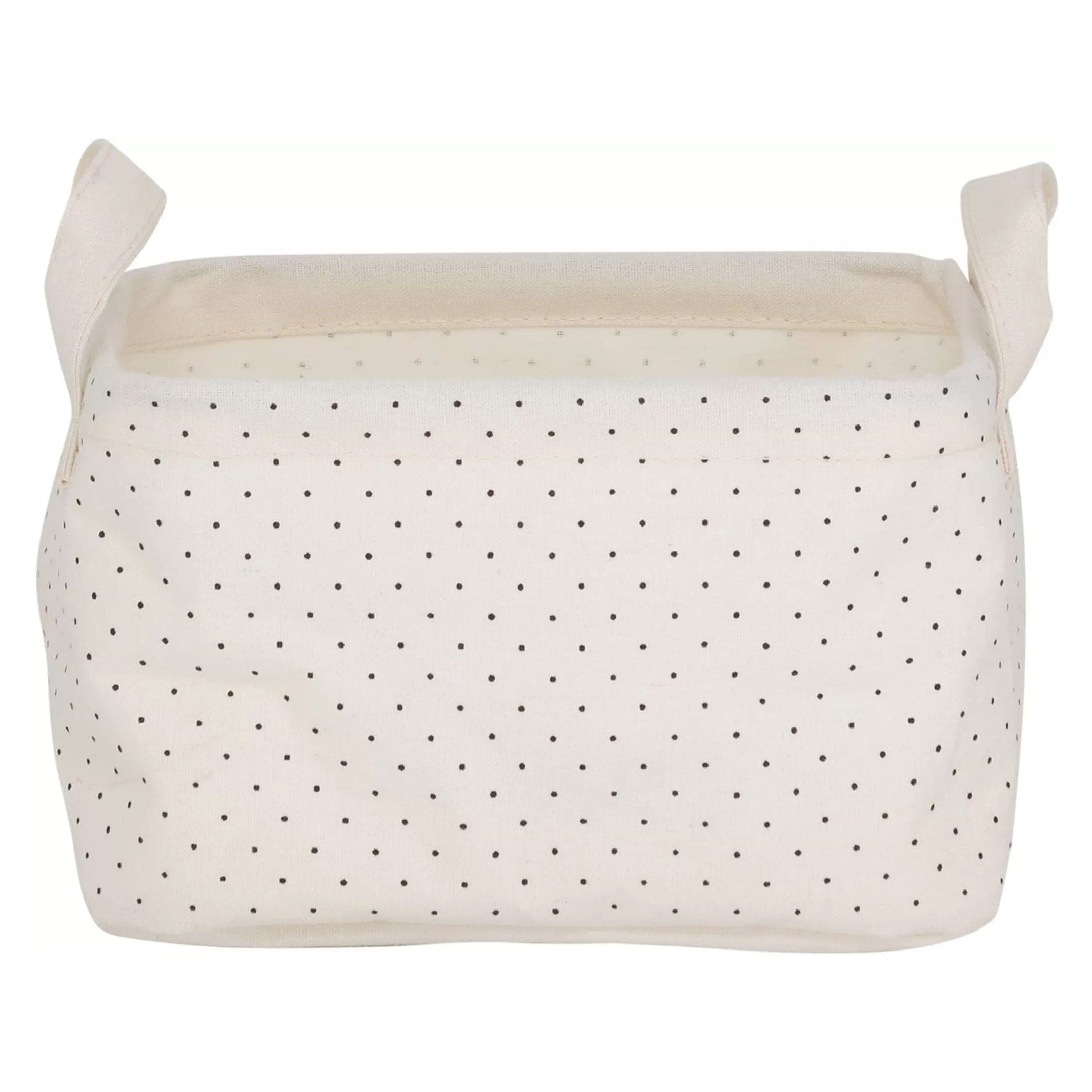 Sealskin Dots rektangulær kurv 21x17 ecru Ecru Sealskin Diverse baderomstilbehør CO-V435165