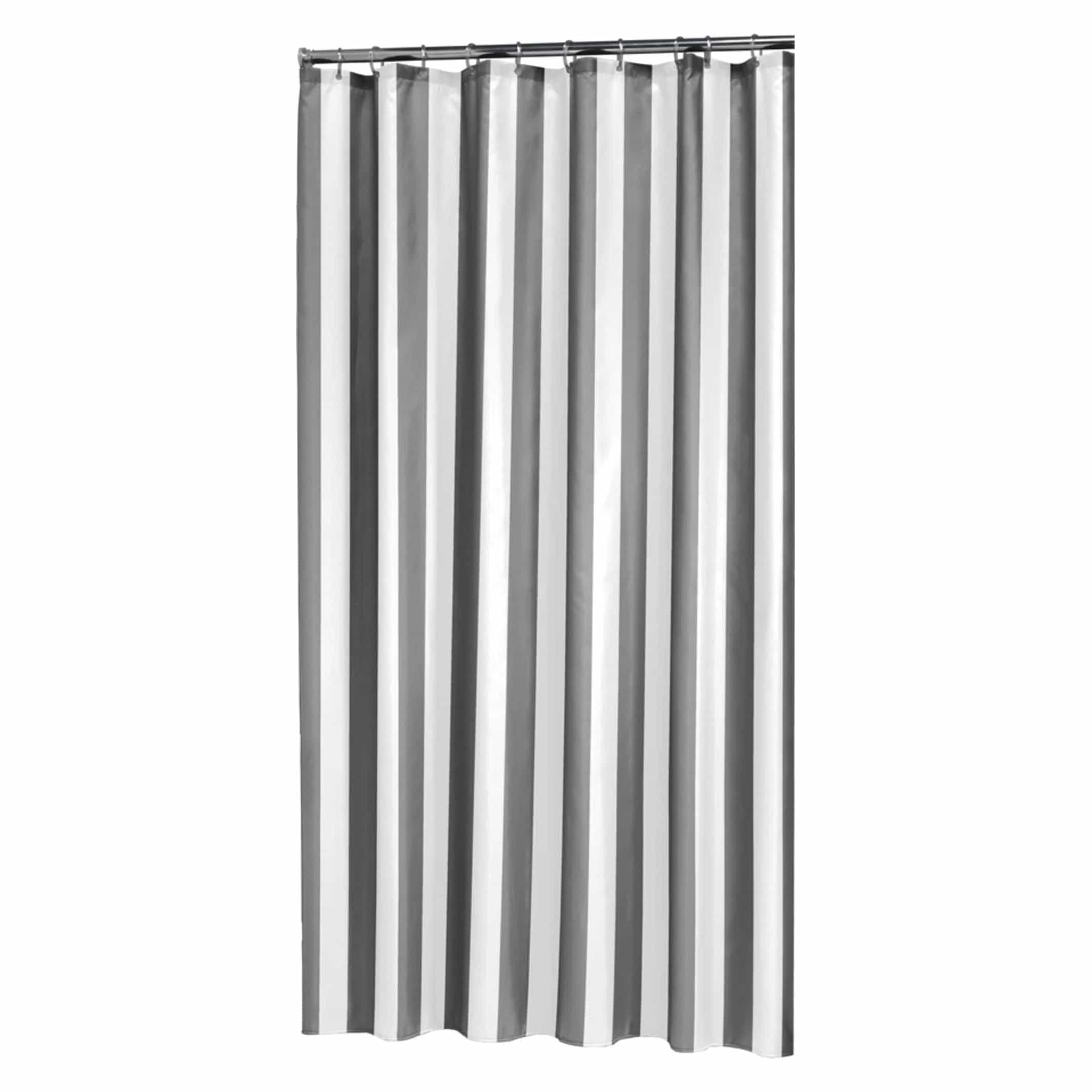 Sealskin Linje Dusjforheng hvite striper Grå Sealskin Dusjforheng CO-V312314