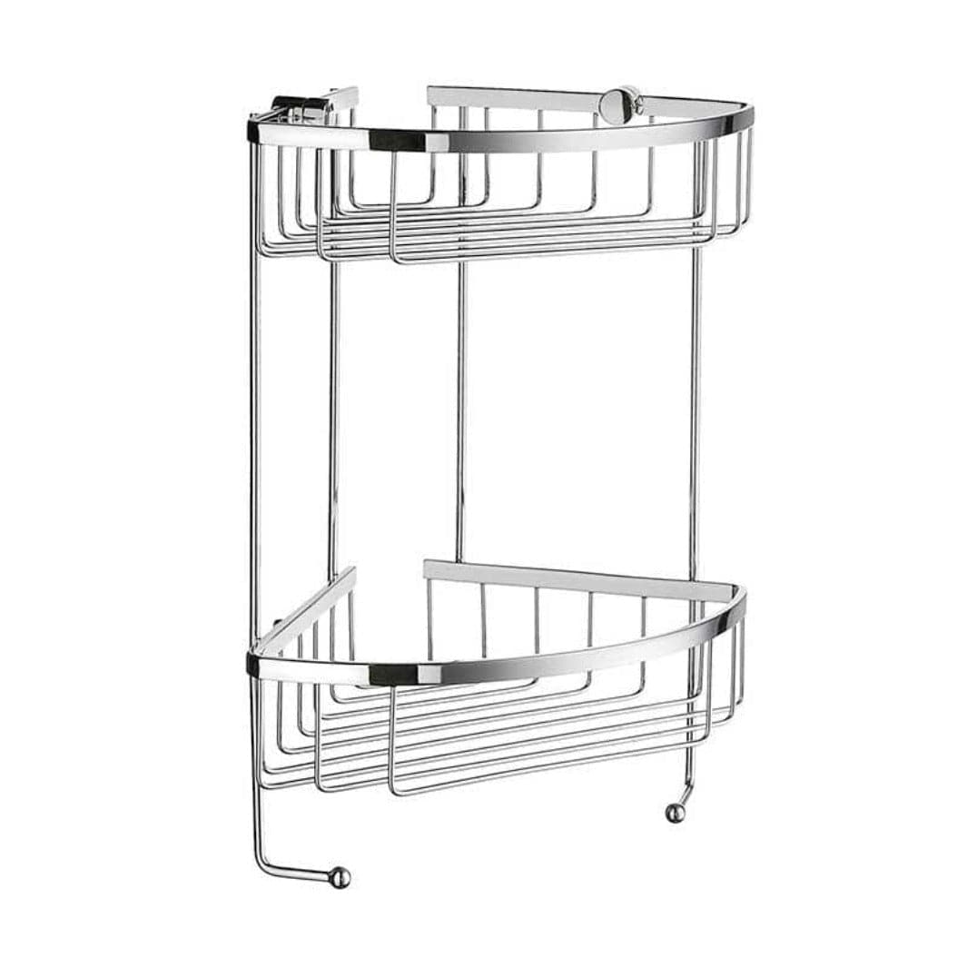 Smedbo 2031 Dusjkurv Dobbel Hjørne Krom Smedbo Dusjhylle SM-DK2031