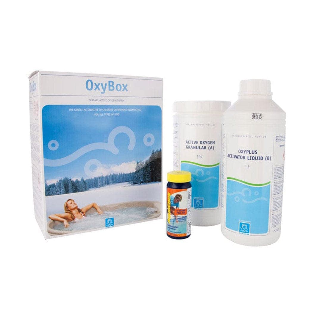 Spacare Oxybox Klorfritt Alternativ - Active Oxygen 1kg + Oxyplus 1liter Kjemikalier til spabad