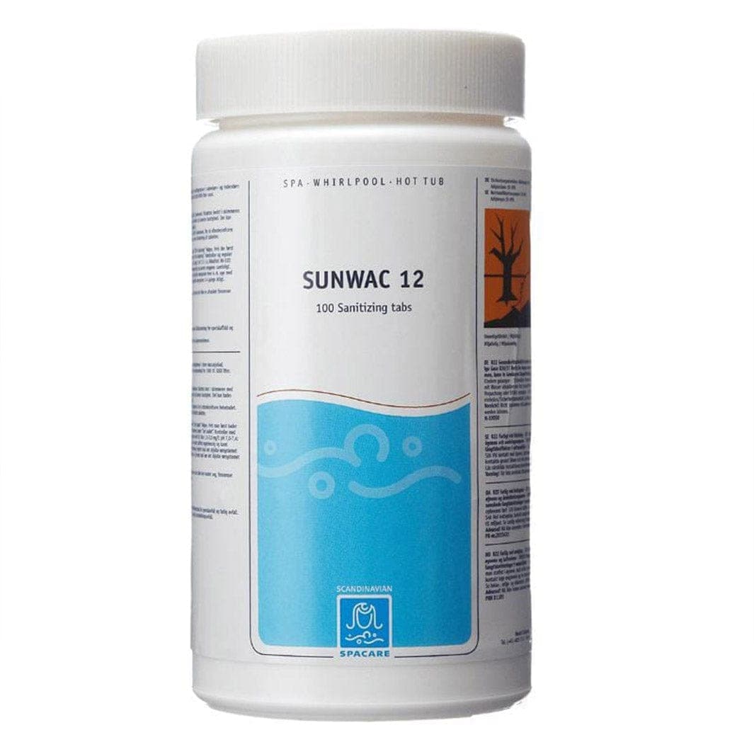 Spacare Sunwac 12 Klortabletter 100stk - for bad Over 1000 Liter Kjemikalier til spabad