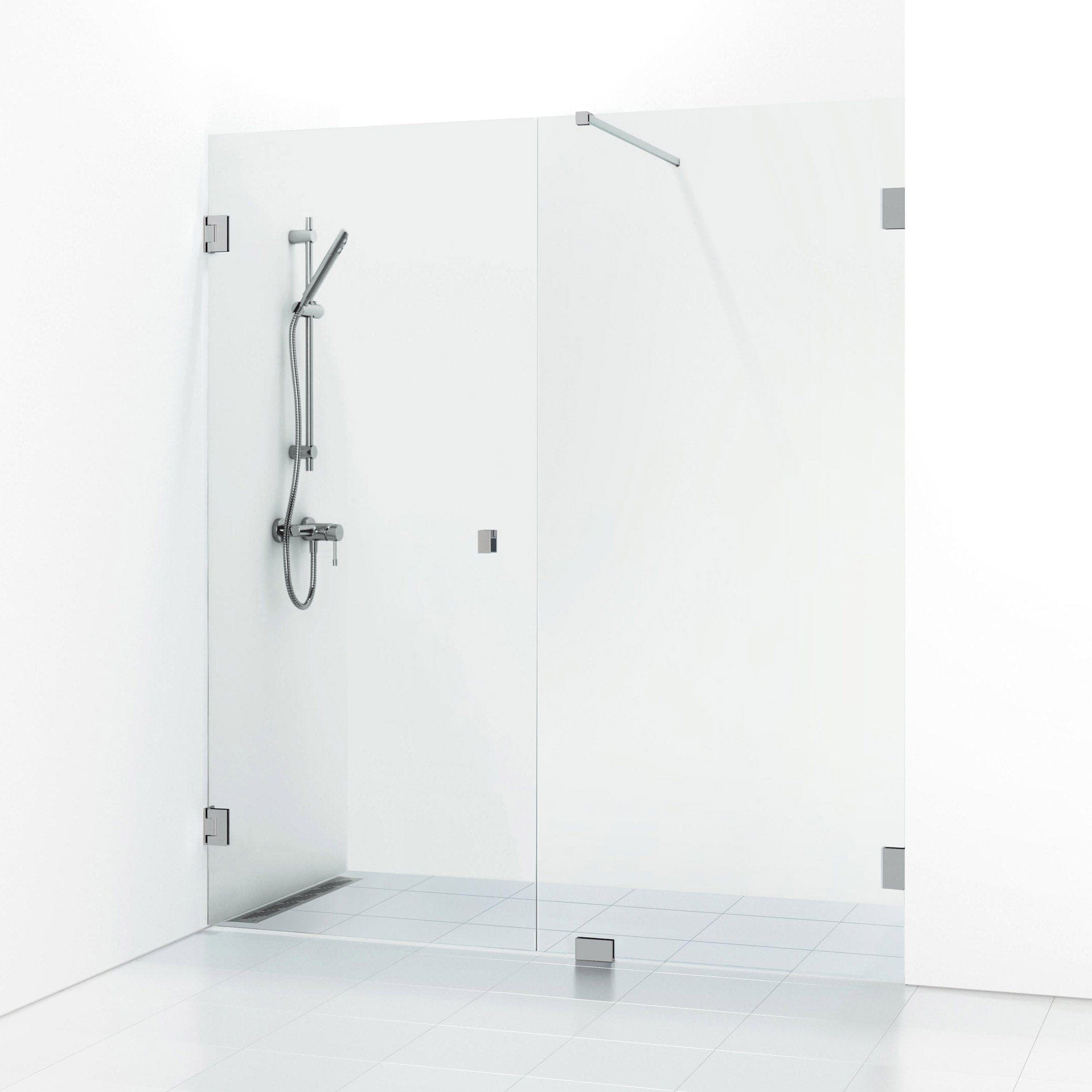 Svedbergs 180° Dusjnisje Kombi (vegg+dør) 156,5cm / Krom / Krystall glass Svedbergs Dusjnisje SV-656516