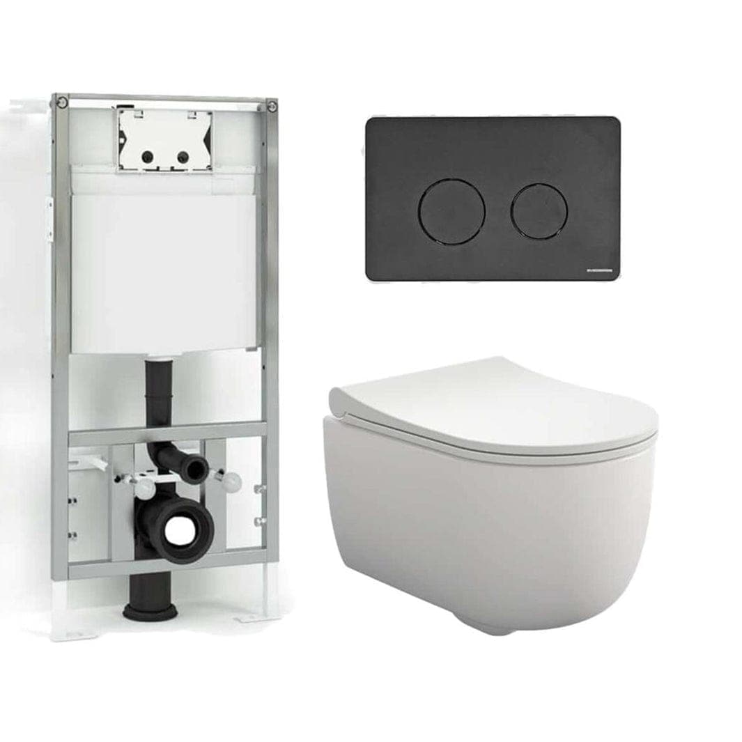 Svedbergs Alta Toalettpakke: veggskål, soft-close sete og sisterne Svedbergs Toalettpakker