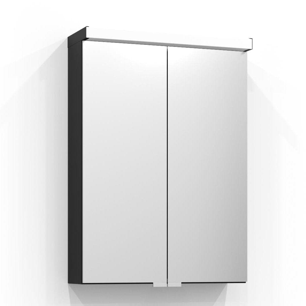 Svedbergs Intro Speilskap m/LED+Stikk 50cm / Grafittgrå Svedbergs Speilskap SV-295252