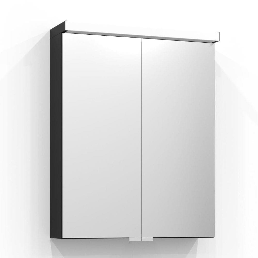 Svedbergs Intro Speilskap m/LED+Stikk 55cm / Grafittgrå Svedbergs Speilskap SV-295257