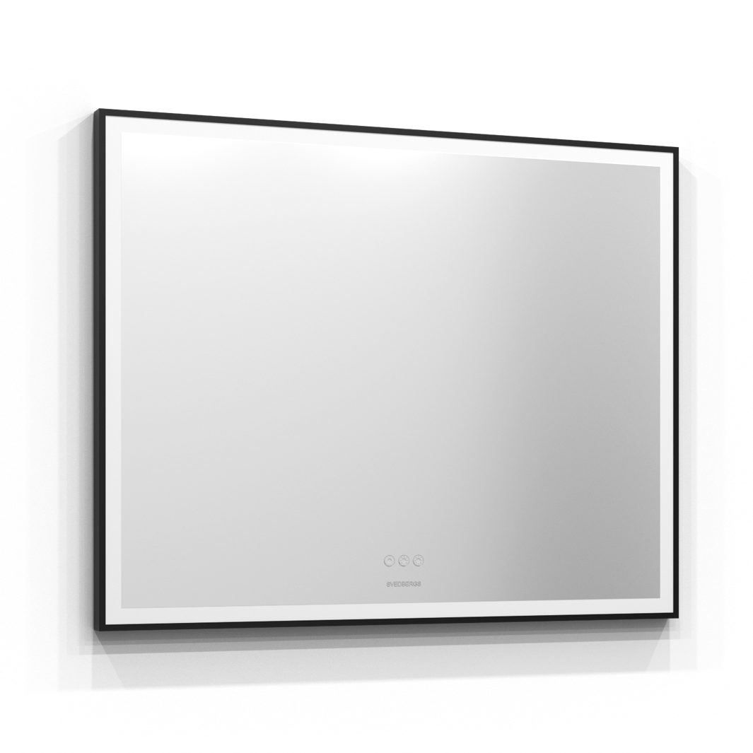 Svedbergs ISTA Speil Svart Ramme 100cm Svedbergs Baderomsspeil SV-451100