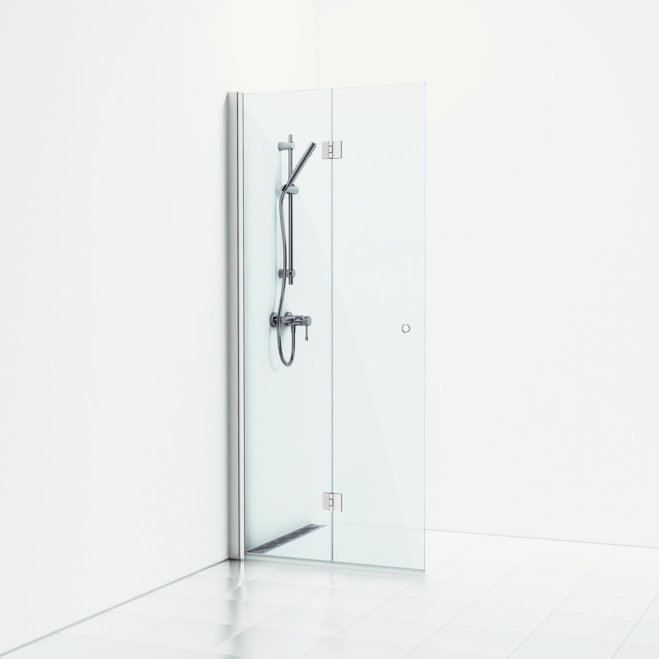 Svedbergs Skoga Dusjnisje Leddet Enkel Matt aluminium / 100cm / Klart glass Svedbergs Dusjnisje SV-61507310