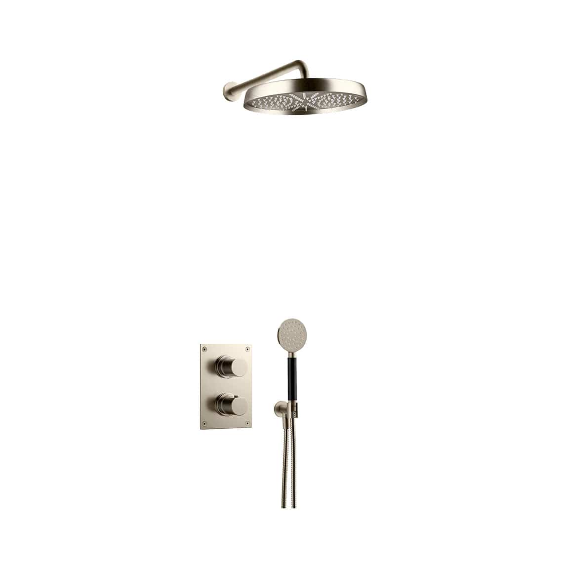 Tapwell ARM7268 ED2 Takdusj Innbygging Brushed nickel Tapwell Blandebatteri innbygging TA-9426736