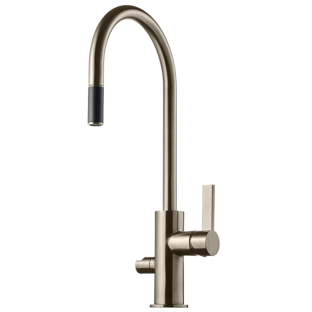Tapwell ARM885 Kjøkkenarmatur Uttrekk+Avstengning Brushed nickel Tapwell Kjøkkenarmatur TA-9423573