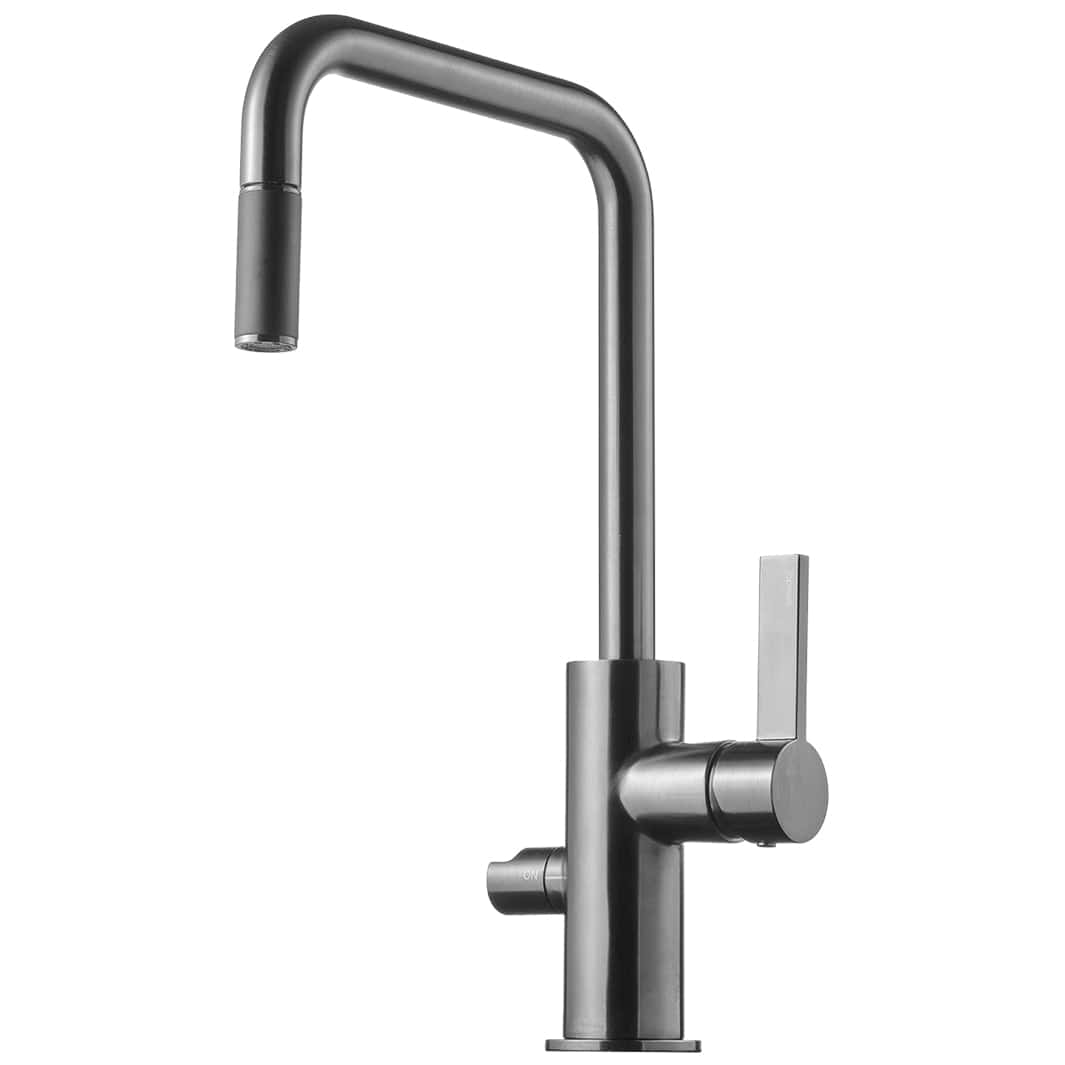Tapwell ARM887 Kjøkkenarmatur Uttrekk+Avstengning Brushed black chrome Tapwell Kjøkkenarmatur TA-9424266