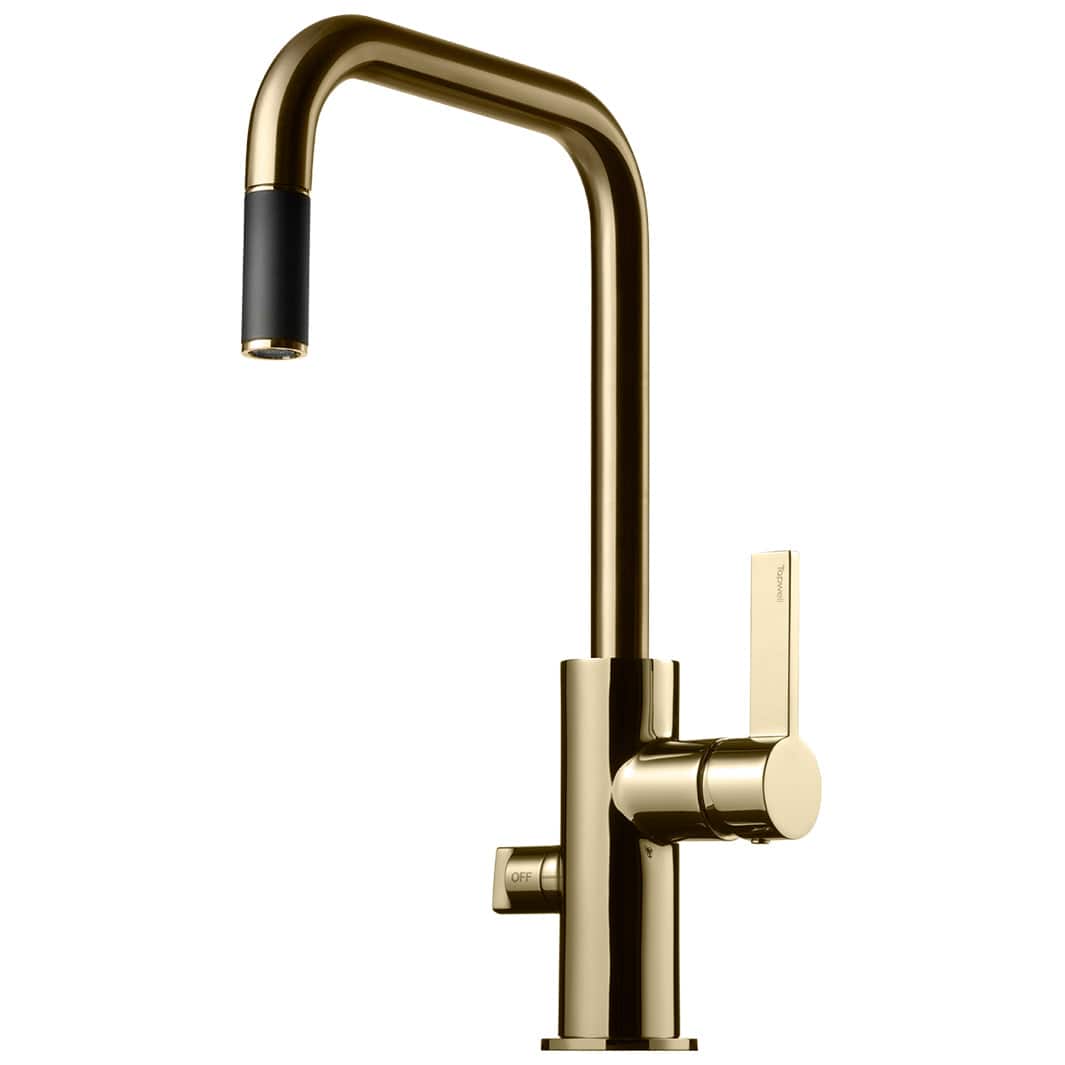 Tapwell ARM887 Kjøkkenarmatur Uttrekk+Avstengning Honey gold Tapwell Kjøkkenarmatur TA-9423579
