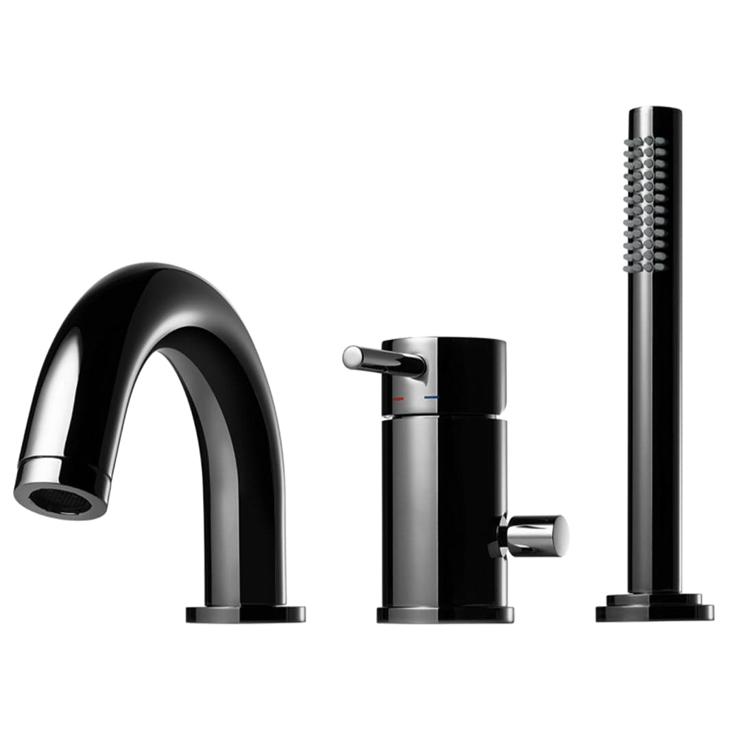 Tapwell BI047 Karkantbatteri 3-hulls Black chrome Tapwell Badekararmatur TA-9422110