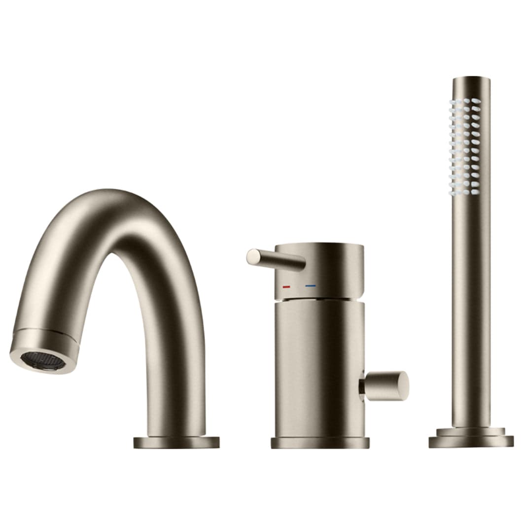 Tapwell BI047 Karkantbatteri 3-hulls Brushed nickel Tapwell Badekararmatur TA-9422111