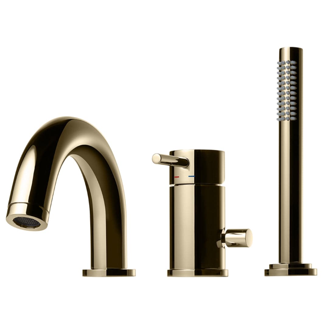 Tapwell BI047 Karkantbatteri 3-hulls Oksiderende messing Tapwell Badekararmatur TA-9422106