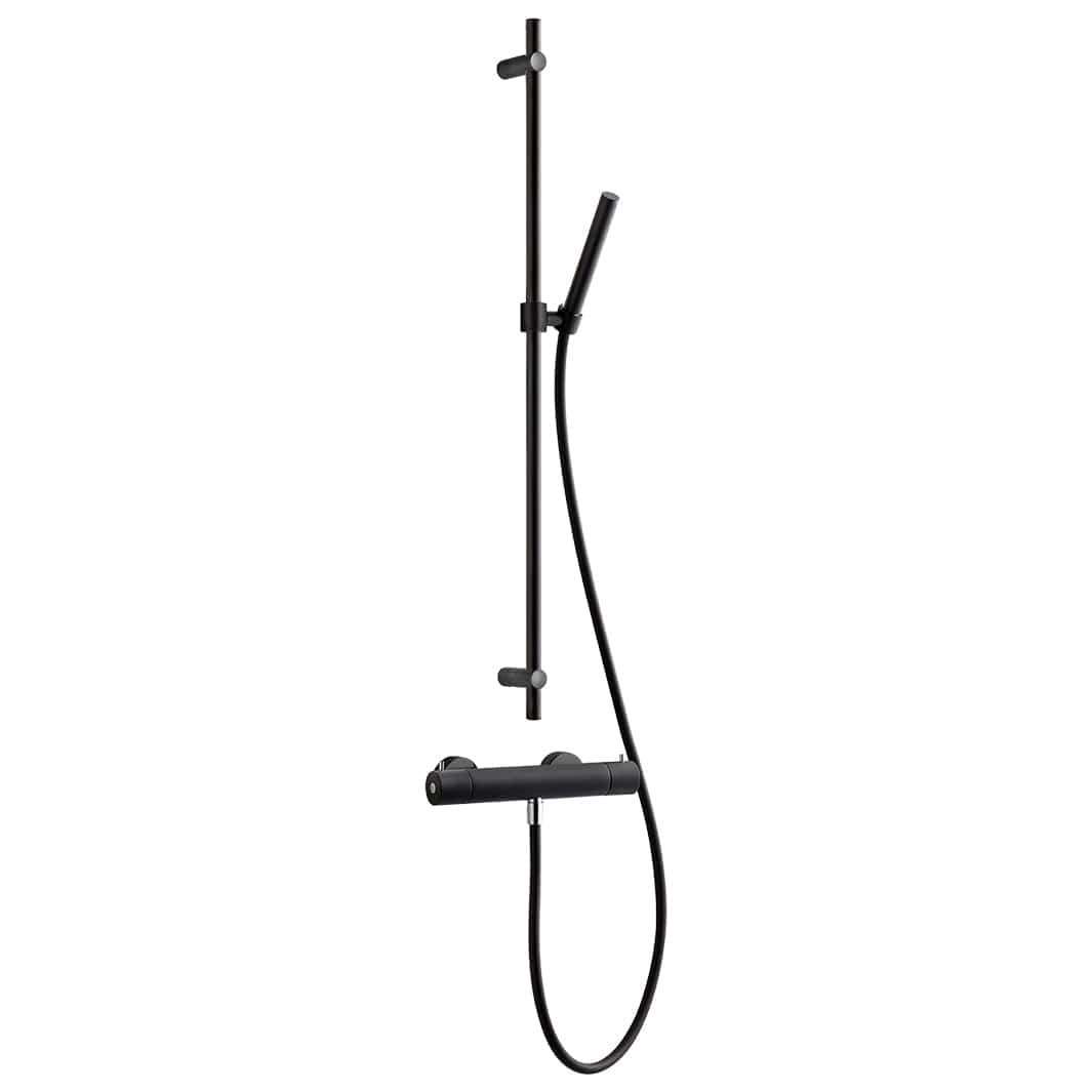 Tapwell EVM168+ZSAL300 Dusjbatteri med dusjsett Svart matt Tapwell Dusjbatteri TA-9421972