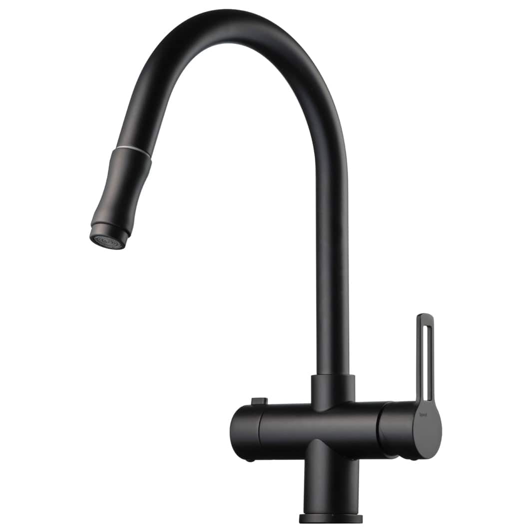 Tapwell RIN886 Kjøkkenarmatur Uttrekk+Avstengning Svart matt Tapwell Kjøkkenarmatur TA-9424255