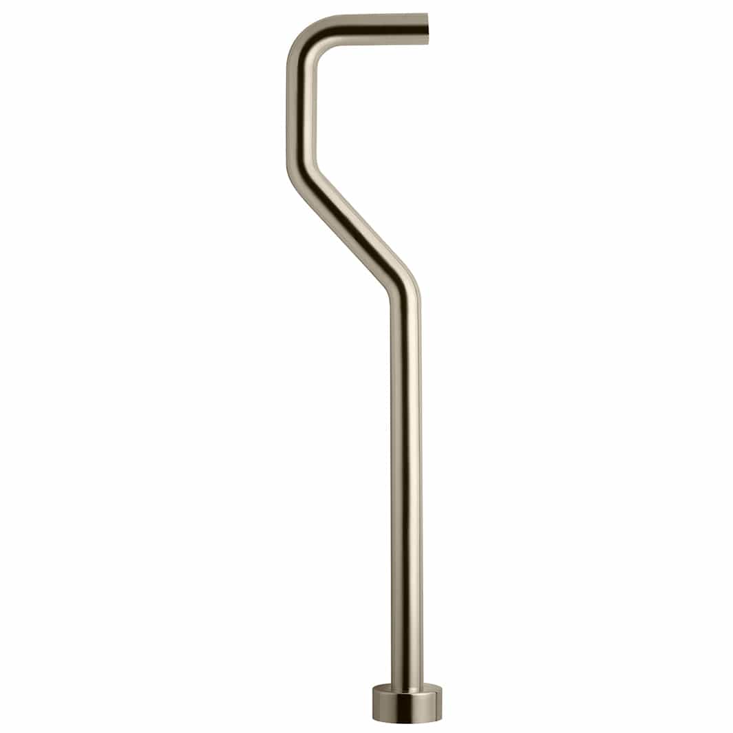 Tapwell XA22 S-Gulvrør for vannlås Ø32mm Brushed nickel Tapwell Vannlås TA-9421398