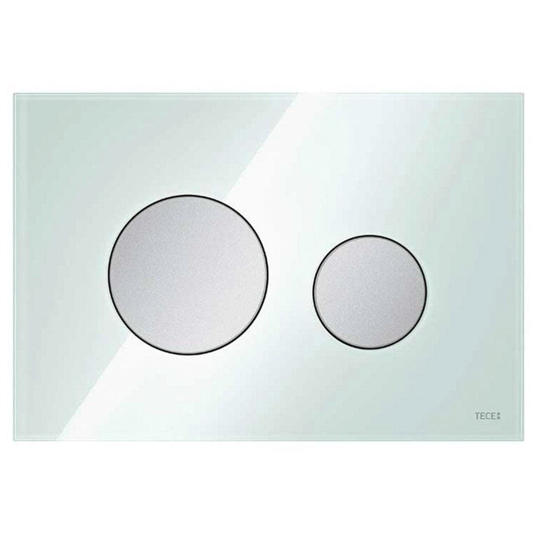 TECEloop Betjeningsplate Glass Grønt glass / Matt krom Tece Betjeningsplate og trykknapper TE-6122223