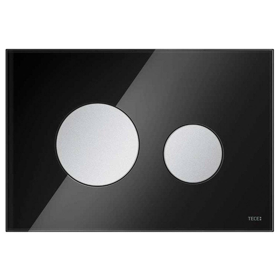 TECEloop Betjeningsplate Glass Svart glass / Matt krom Tece Betjeningsplate og trykknapper TE-6122226