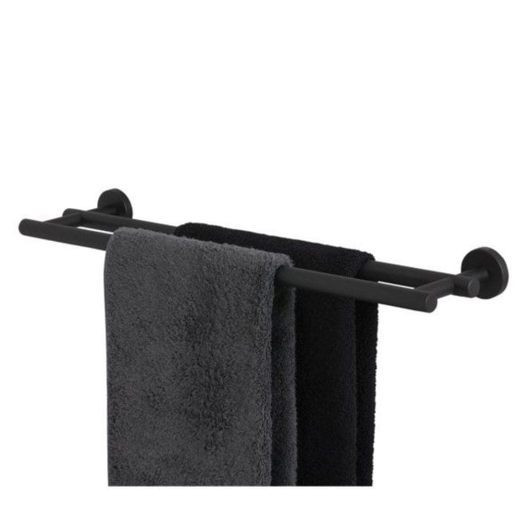 Tiger Boston dobbel håndklestang 60 matt sort Svart matt Tiger Håndkleholder CO-T308612