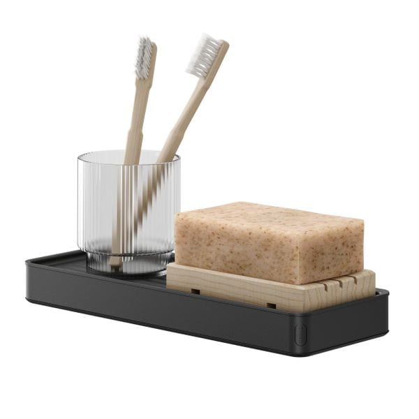 Tiger Carv Baderomshylle B28cm Svart matt Tiger Baderomshylle CO-T800249