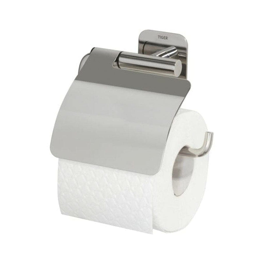 Tiger Colar toalettrullholder med lokk blankpolert Krom Tiger Toalettrullholder CO-T314133
