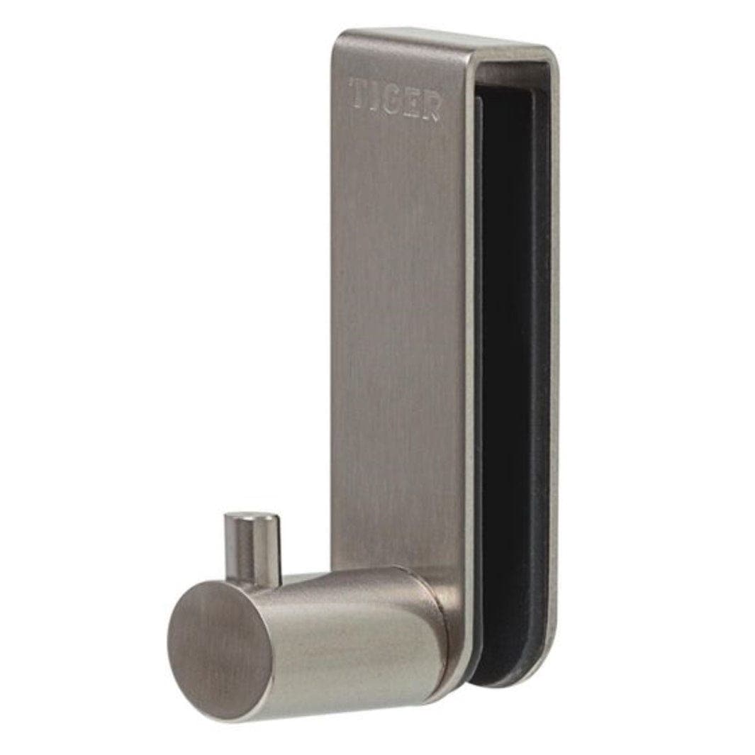Tiger Rhino krok til 6-8mm dusjvegg matt børstet Matt krom Tiger Knagger CO-T118332
