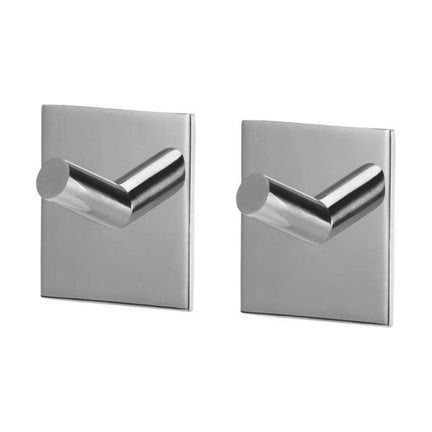 Tiger Square enkel krok 2 pk selvklebende Krom Tiger Knagger CO-1509530346