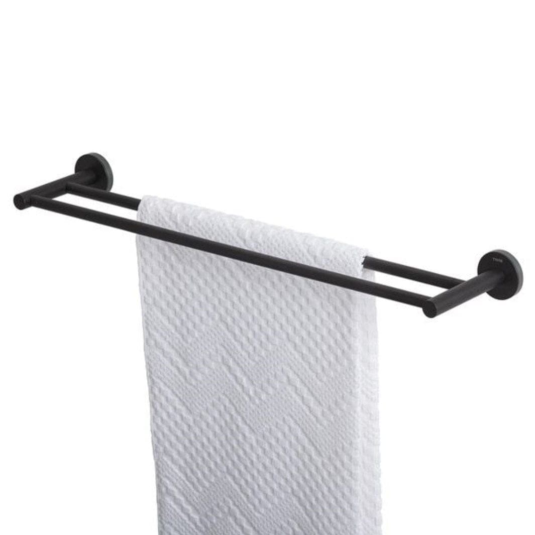 Tiger Urban håndklestang 60 dobbel matt sort Svart matt Tiger Håndkleholder CO-1316230746