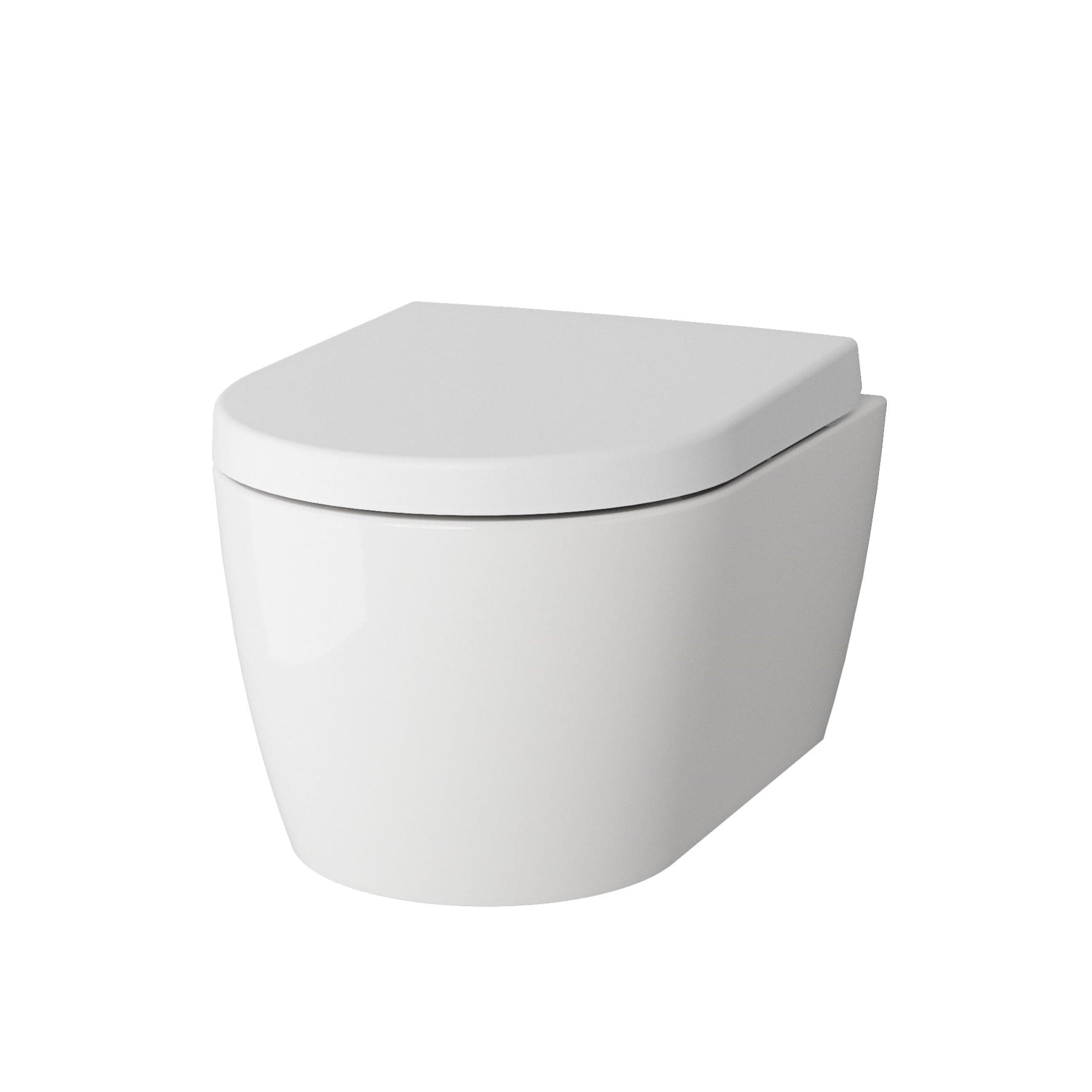 Vikingbad Aida Kompakt Veggskål med Soft-close Sete - Vegghengt Toalett Hvit / Standard Vegghengt toalett