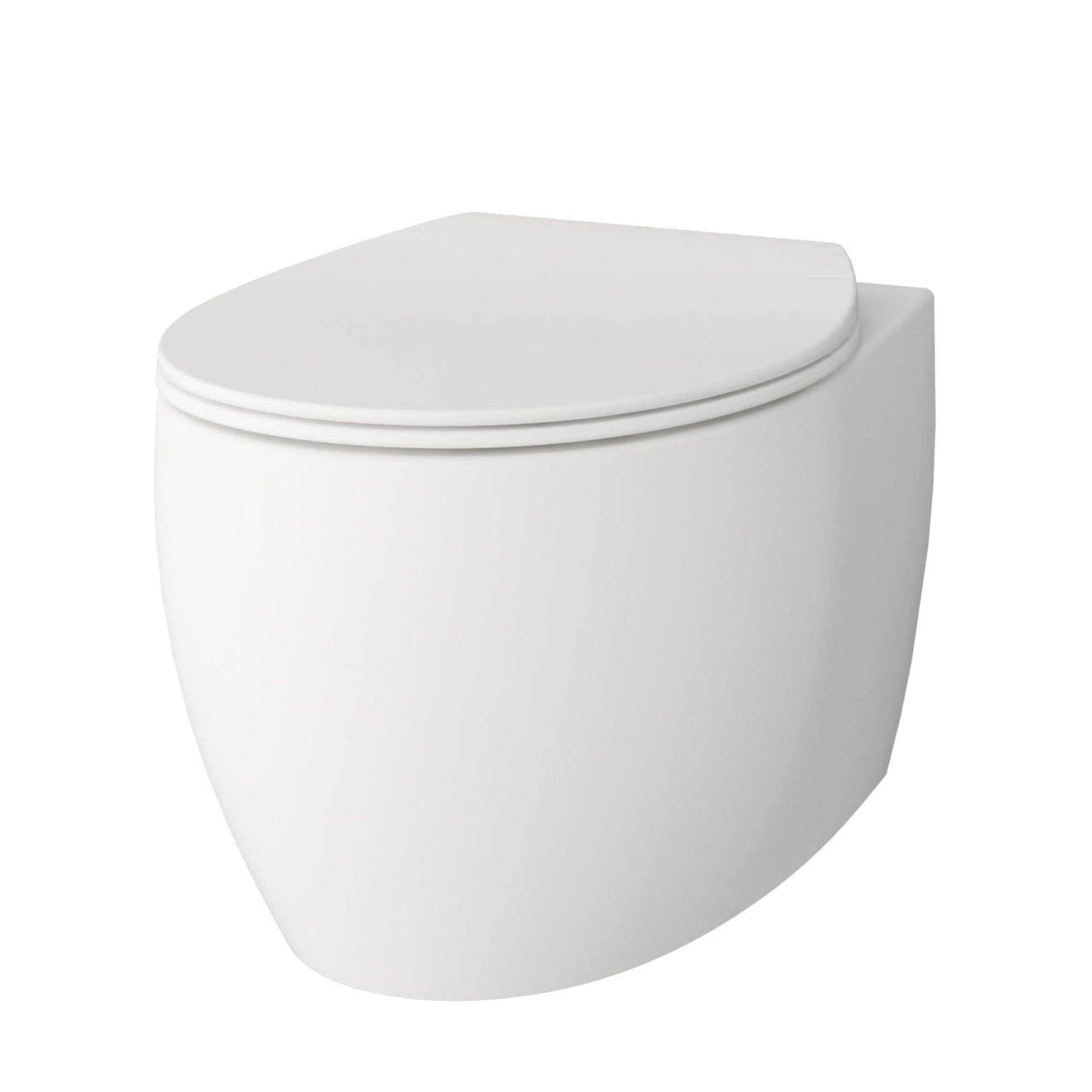 VikingBad Ciba Veggskål m/soft-close sete - vegghengt toalett Hvit matt VikingBad Vegghengt toalett VB-114953