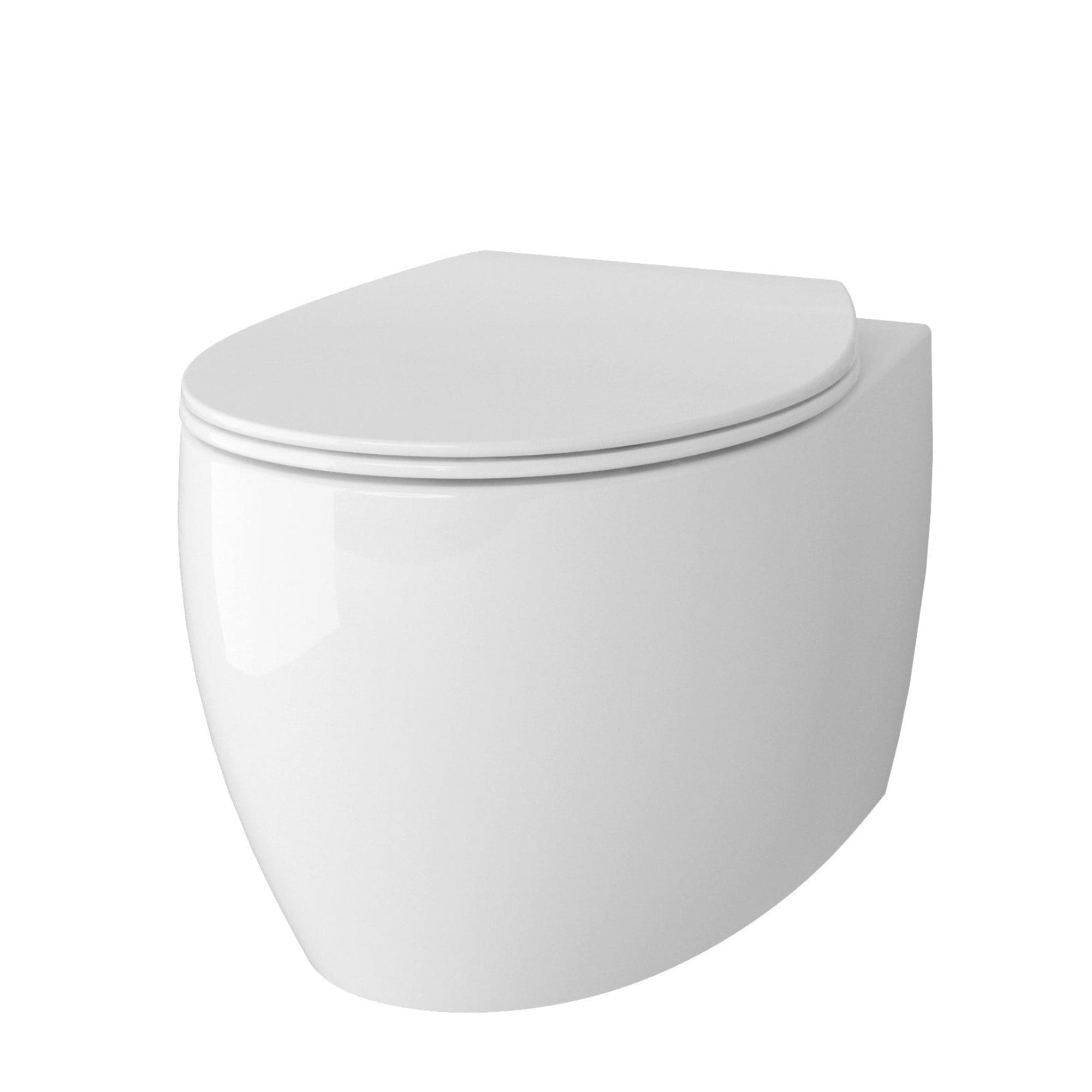 VikingBad Ciba Veggskål m/soft-close sete - vegghengt toalett Hvit VikingBad Vegghengt toalett VB-114439