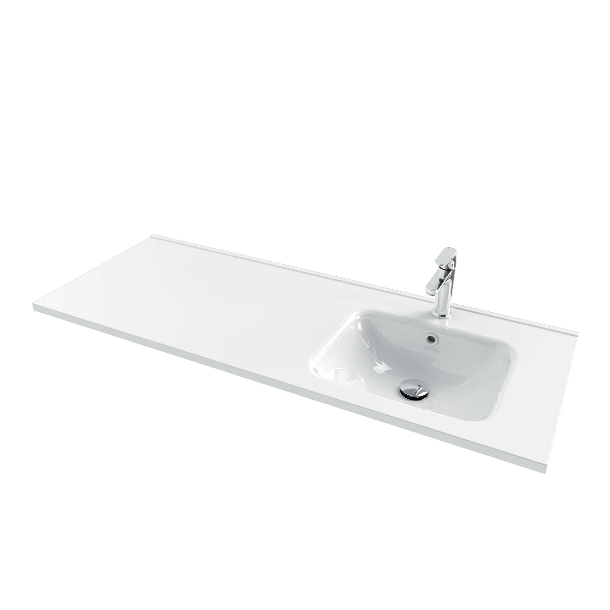 VikingBad INA D46 Thin Møbelservant B60-180cm - H2cm Hvit / 120cm høyre VikingBad Møbelservant VB-011916