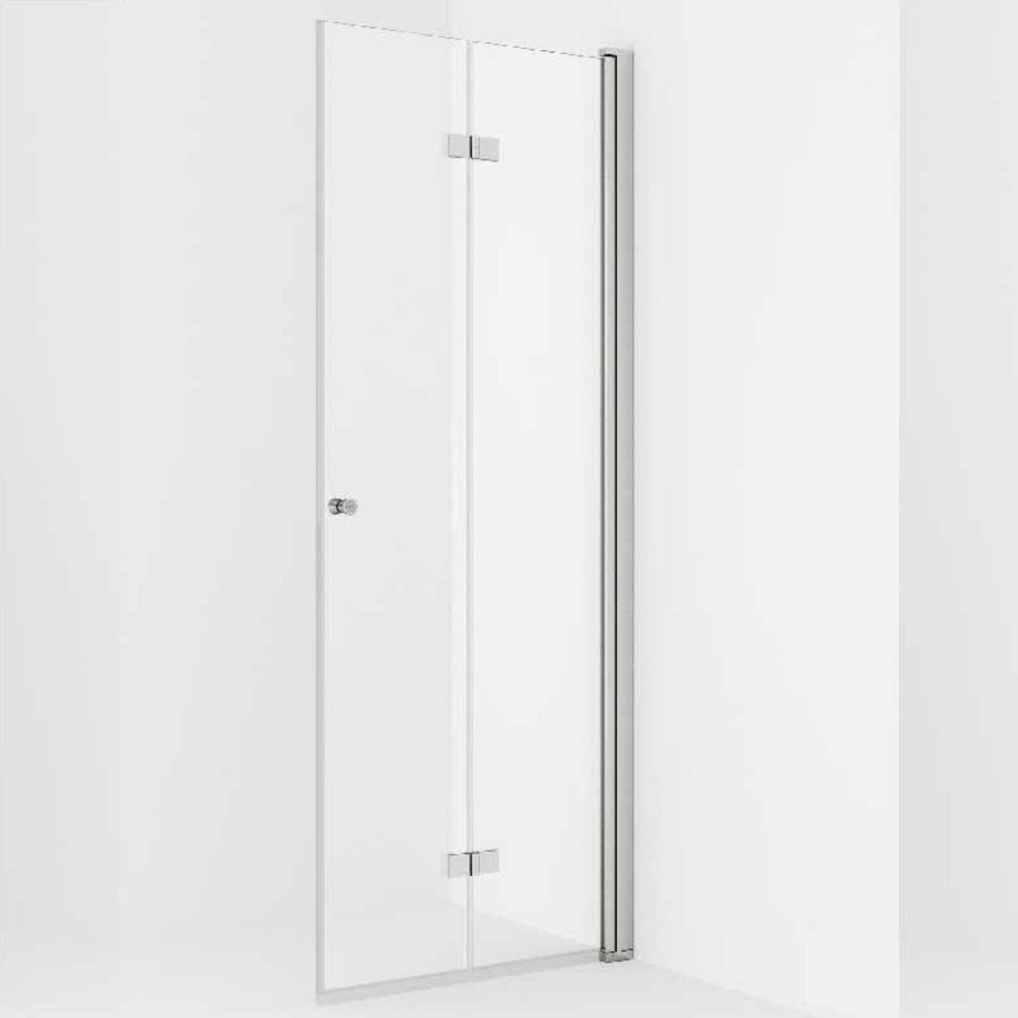 Vikingbad Liam Dusjdør Leddet H195cm Sølv / 70cm høyre / Klart glass VikingBad Dusjdør VB-001431-01