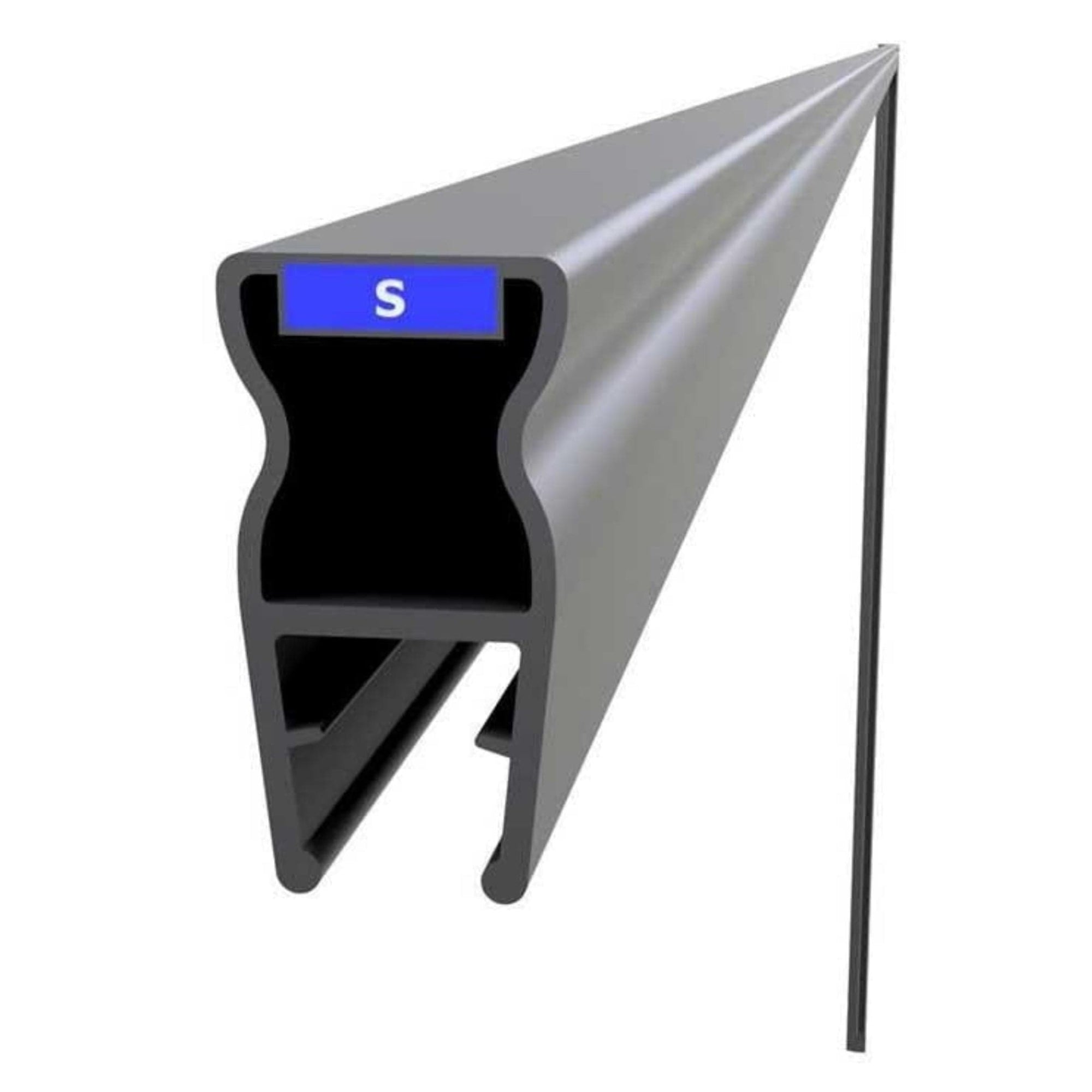 VikingBad Magnetprofil Liam Fast Glassfelt PVC H191,7cm 180° nisjemontering Svart matt VikingBad Magnetprofil VB-004252-02