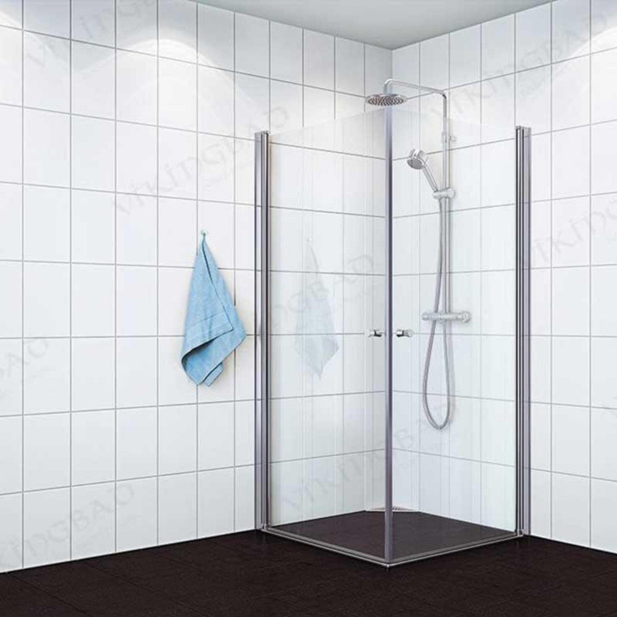 VikingBad Mats Dusjhjørne Rett H195cm VikingBad Dusjhjørne