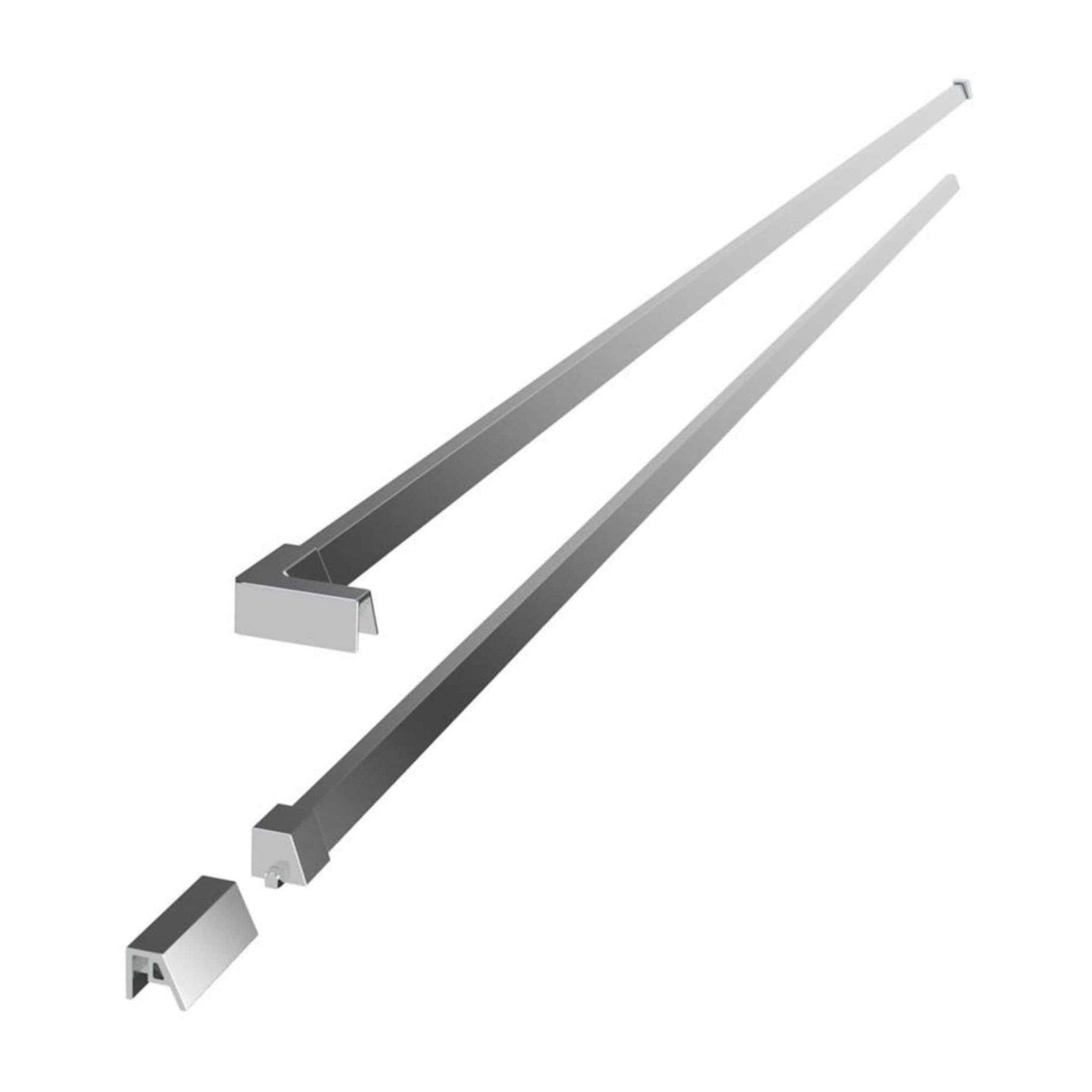 VikingBad Oversvømmelsesvern sett Dusjhjørne Liam 2stk Sølv VikingBad Dusjtilbehør VB-001458