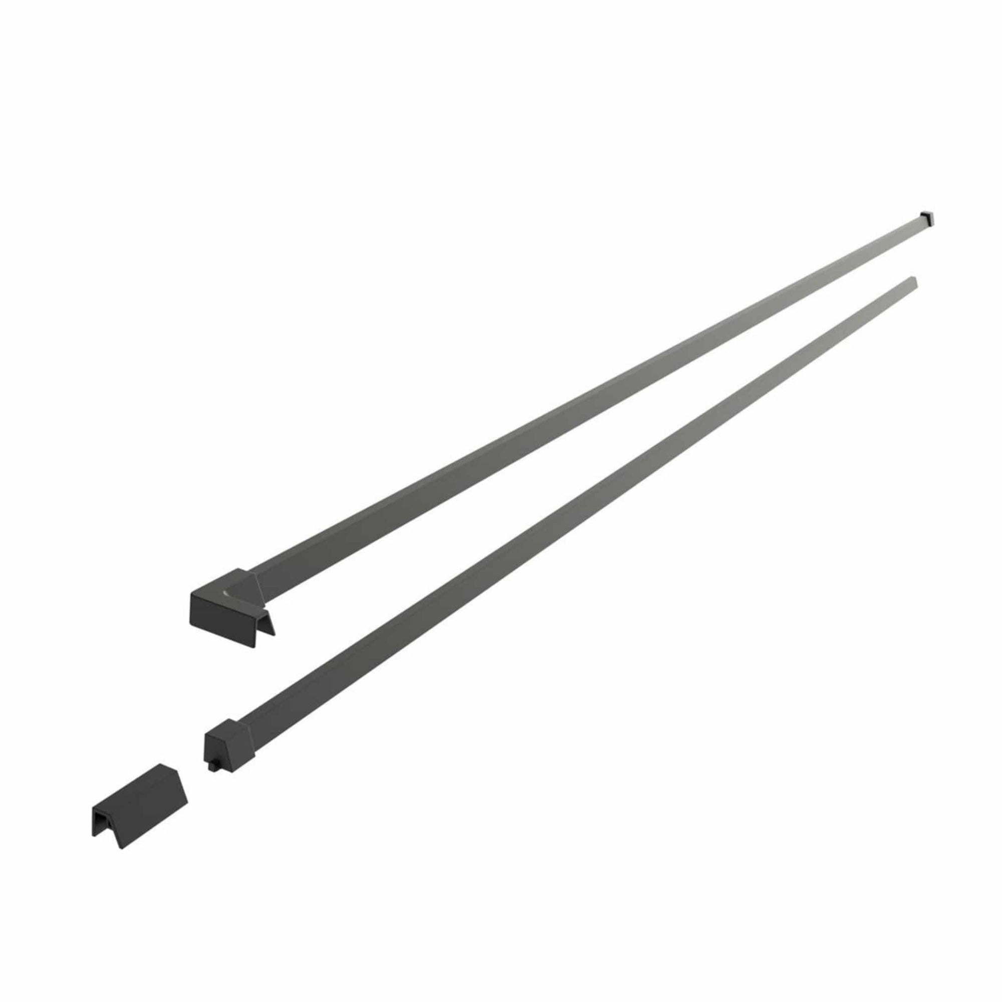 VikingBad Oversvømmelsesvern sett Dusjhjørne Liam 2stk Svart matt VikingBad Dusjtilbehør VB-001457