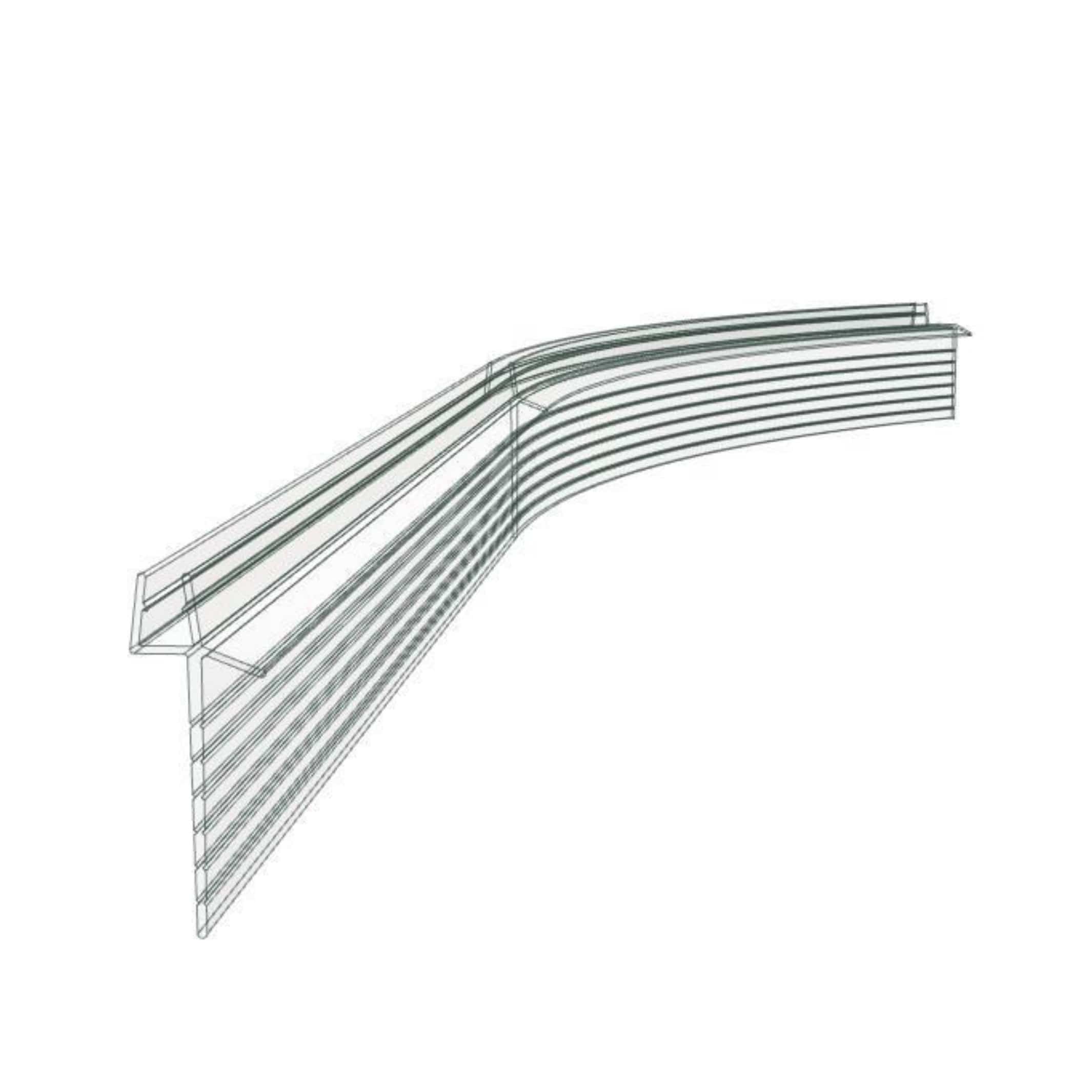 VikingBad Subbelist Liam Buet PVC H51mm Rivbar - B79cm Klar / Høyre VikingBad Reservedel dusj VB-009139-01