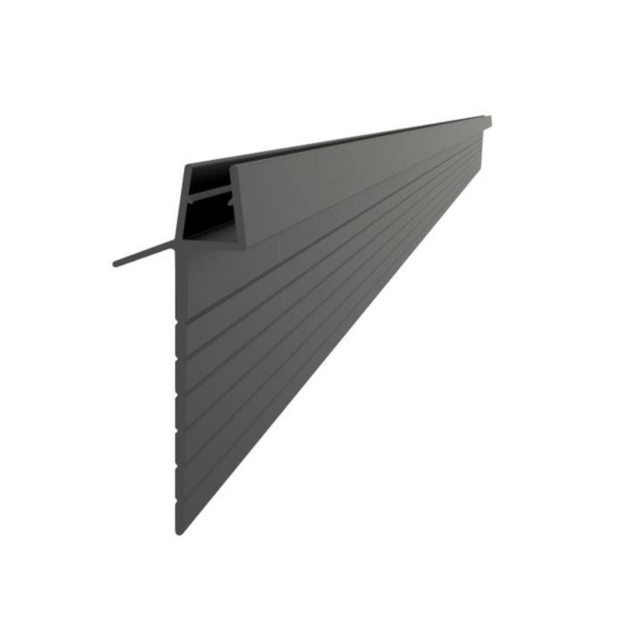 VikingBad Subbelist Liam PVC H51mm Rivbar - B100cm Svart matt VikingBad Reservedel dusj VB-005676-02